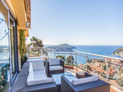 Immaculate 4 bedroom Penthouse for sale with sea view in Villefranche sur Mer, Cote d'Azur French Riviera