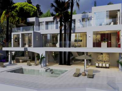 New Build 5 bedroom Villa for sale with sea view in Cala Vinyes, Mallorca