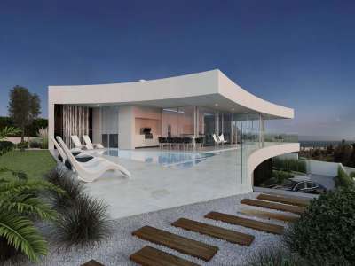 New Build 4 bedroom Villa for sale with sea view in Praia da Luz, Algarve