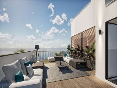 New Build 4 bedroom Townhouse for sale with sea view in Portixol, Mallorca