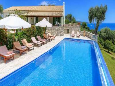 Bright 5 bedroom Villa for sale with sea view in Kalami, Ionian Islands