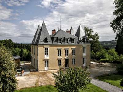 Renovated 9 bedroom Chateau for sale with countryside view in Chateauneuf La Foret, Limousin
