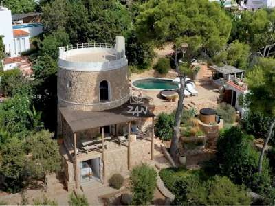 Stylish 3 bedroom Villa for sale with sea view in Cala Gracio, Ibiza