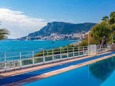 Renovated 4 bedroom Apartment for sale with sea view in Roquebrune Cap Martin, Cote d'Azur French Riviera