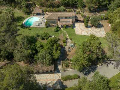 Quiet 5 bedroom Villa for sale with countryside view and panoramic view views in Valbonne, Cote d'Azur French Riviera